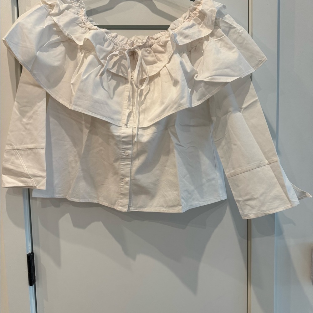 Endless Rose White Ruffle Blouse